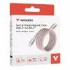 Kabel magnetyczny Verbatim Sync & Charge - 100W USB-C na USB-C 120 cm Różowy