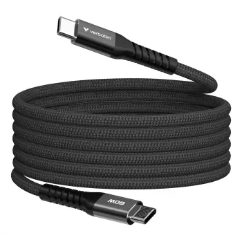 Kabel magnetyczny Verbatim Sync & Charge - 60W USB-C do USB-C 120 cm czarny
