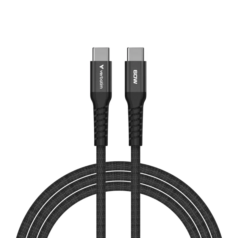 Kabel magnetyczny Verbatim Sync & Charge - 60W USB-C do USB-C 120 cm czarny