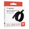Kabel magnetyczny Verbatim Sync & Charge - 60W USB-C do USB-C 120 cm czarny