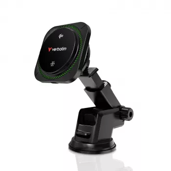 Verbatim Charge 'n' Drive Qi2 Magnetyczna bezprzewodowa ładowarka samochodowa RGB