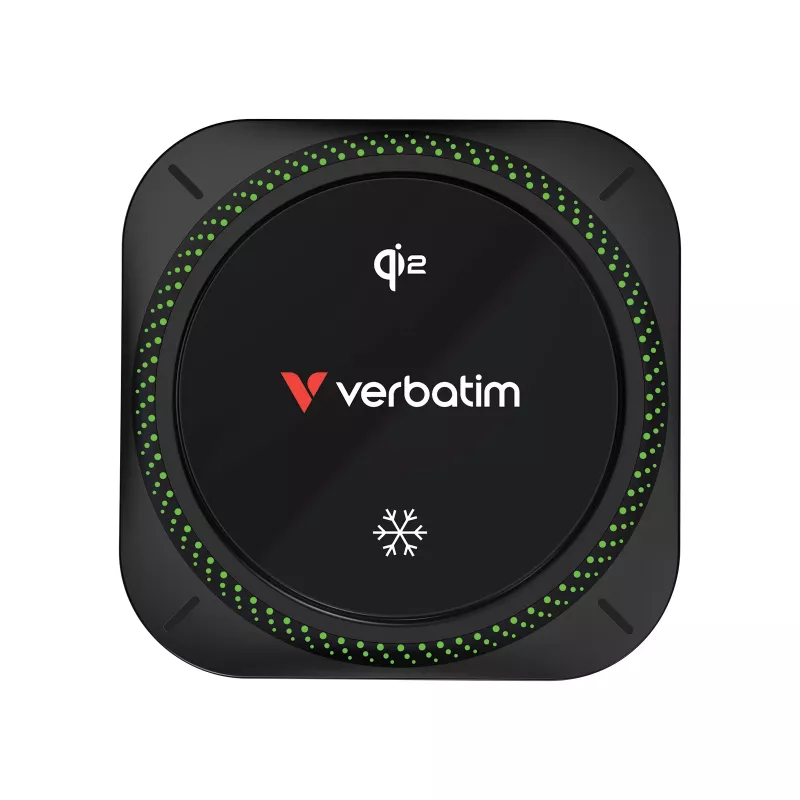 Verbatim Charge 'n' Drive Qi2 Magnetyczna bezprzewodowa ładowarka samochodowa RGB
