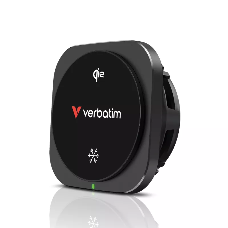 Verbatim Charge 'n' Drive Qi2 Magnetyczna bezprzewodowa ładowarka samochodowa, Auto, USB, Ładowanie bezprzewodowe, 1 m, Czarny