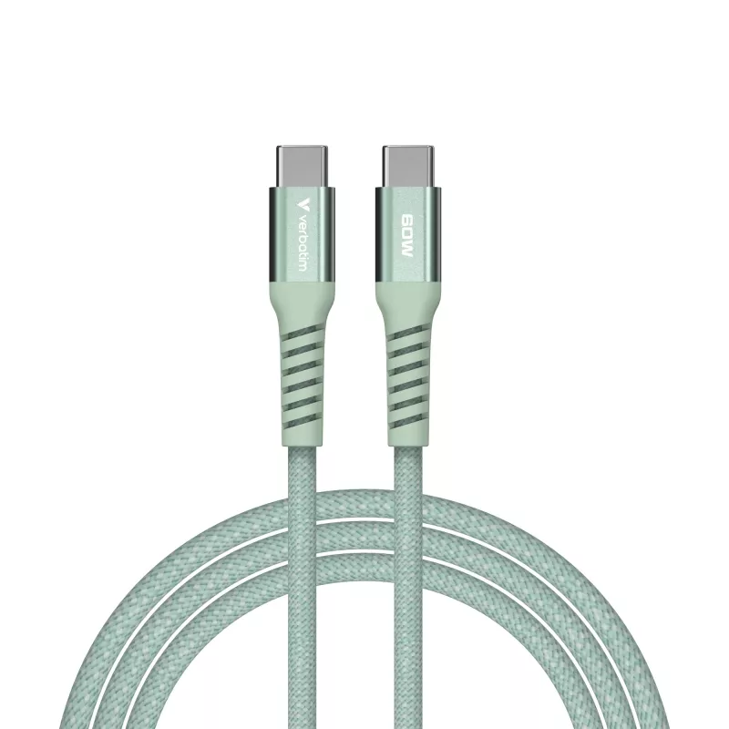 Kabel magnetyczny Verbatim Sync & Charge - 60W USB-C do USB-C 120 cm zielony