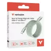 Kabel magnetyczny Verbatim Sync & Charge - 60W USB-C do USB-C 120 cm zielony