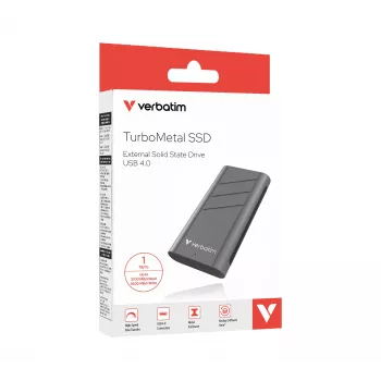 Verbatim TurboMetal SSD USB4 1TB USB Type-C USB4 Gen 2x2 Srebrny