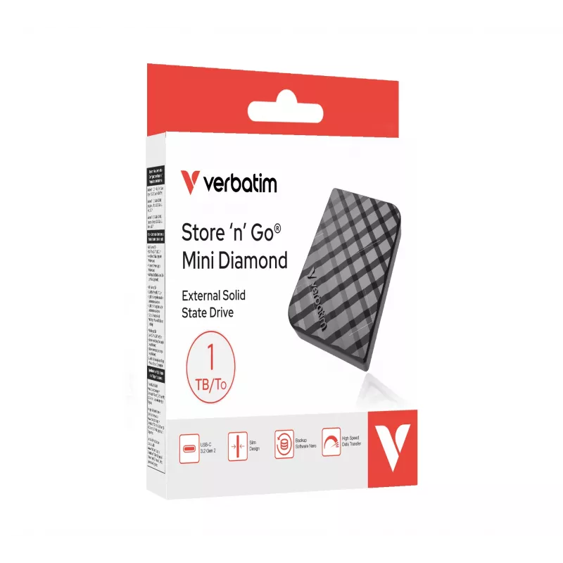 Verbatim Store 'n 'Go Mini Diamond USB-C 1TB Czarny