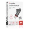 Pendrive Verbatim Dual QuickStick 512 GB USB Type-A / USB Type-C 3.2 Gen 1 (3.1 Gen 1) Szary