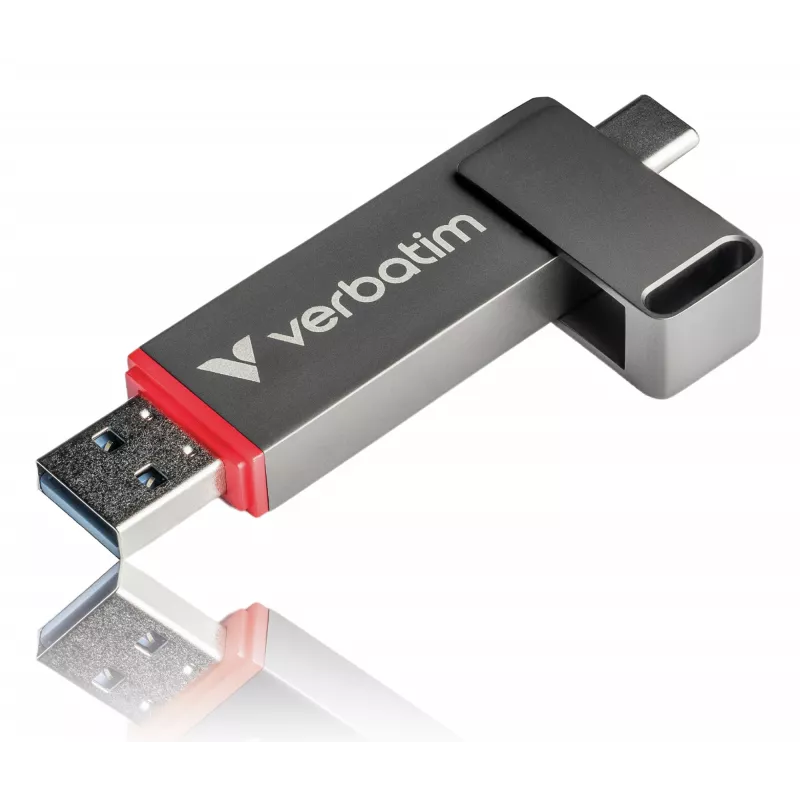 Pendrive Verbatim Dual QuickStick 512 GB USB Type-A / USB Type-C 3.2 Gen 1 (3.1 Gen 1) Szary