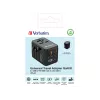 Verbatim UTA-05 65W GaN III uniwersalna ładowarka podróżna z 2 portami USB-C PD i QC 4+ oraz 2 portami USB-A