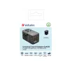 Verbatim UTA-06 100W GaN III Uniwersalny adapter podróżny z 2 portami USB-C PD i QC 4+ oraz 2 portami USB-A QC 3.0