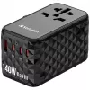 Verbatim UTA-10 140W GaN III Uniwersalny adapter podróżny z 2 portami USB-C PD 3.1 i QC 4+, 1 portem USB-C PD 3.0 i 1 portem USB-A QC 3.0