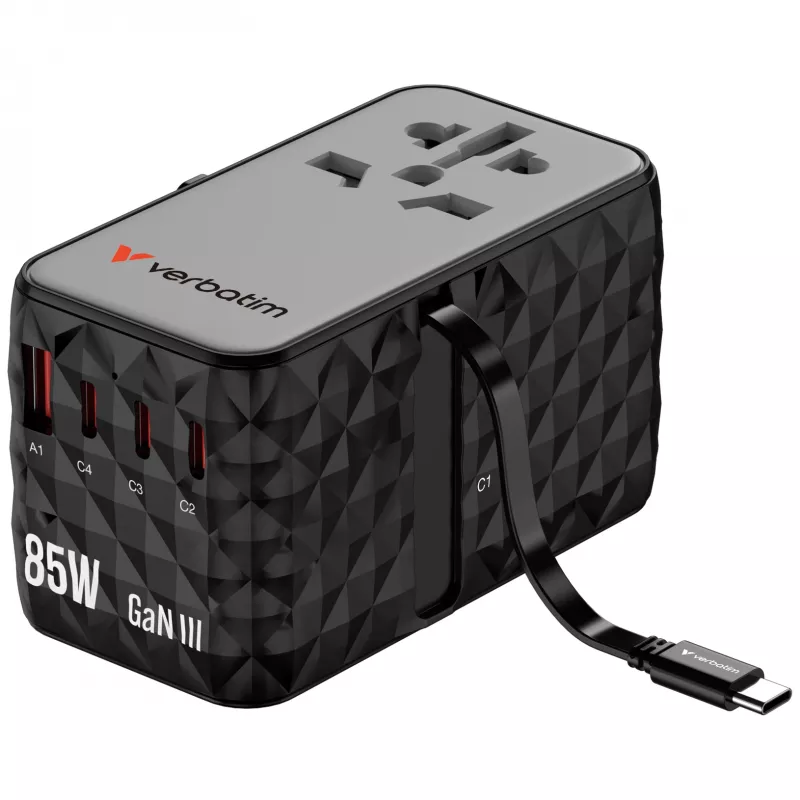 Verbatim Charge 'n' Travel Diamond 85W Retractable kabel CNT-02