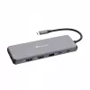 Verbatim CMH-13 Hub USB Type-C 10000 Mbit/s Srebrny