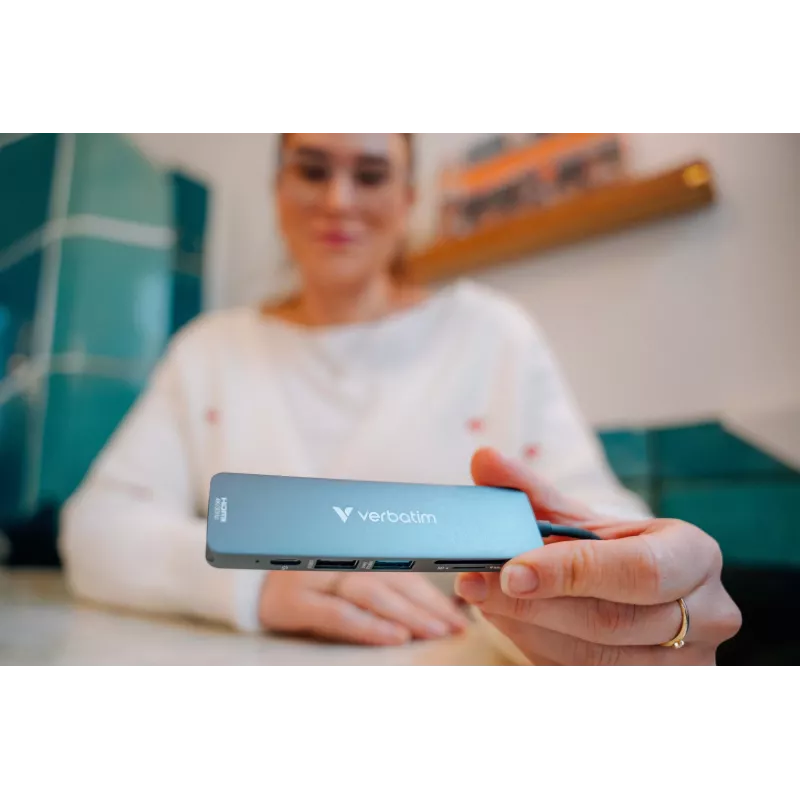 Verbatim USB-C Essentials Multiport Hub 6 portów: HDMI, USB-C PD, USB-A 3.2 Gen 1, USB-A, SD i microSD