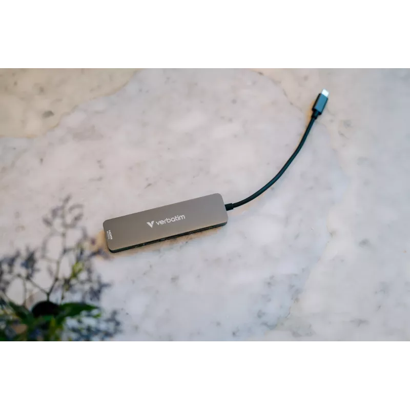 Verbatim USB-C Essentials Multiport Hub 6 portów: HDMI, USB-C PD, USB-A 3.2 Gen 1, USB-A, SD i microSD