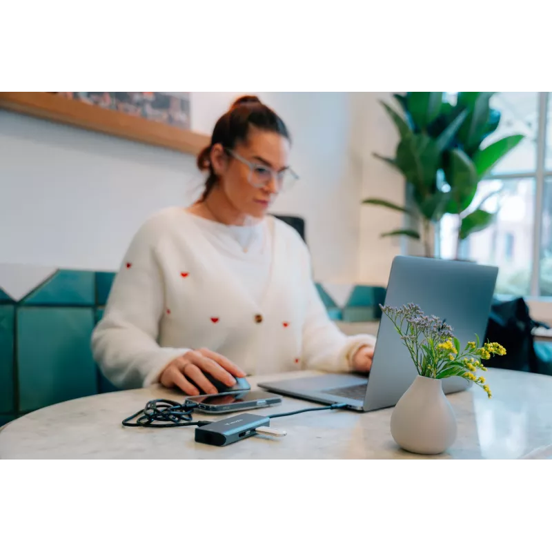 Verbatim USB-C Essentials Multiport Hub 6 portów: RJ45, HDMI, USB-C PD, 3 x USB-A 3.2 Gen 1