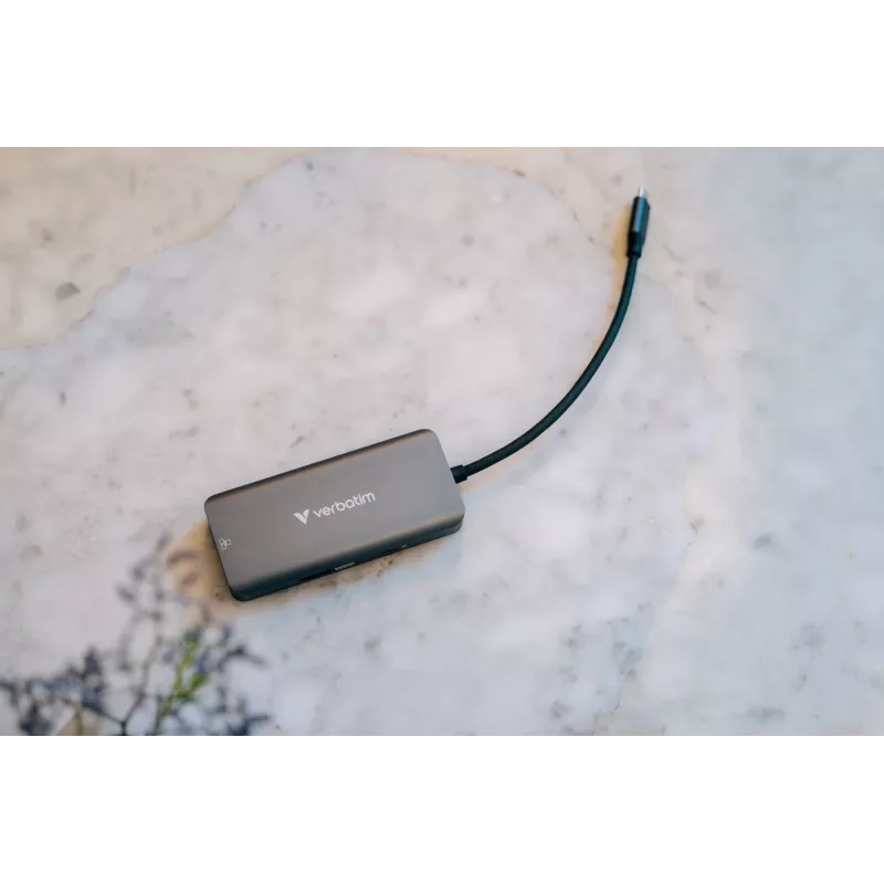 Verbatim USB-C Essentials Multiport Hub 6 portów: RJ45, HDMI, USB-C PD, 3 x USB-A 3.2 Gen 1