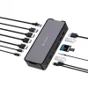 Stacja dokująca Verbatim CDS-15 przewodowa USB 3.2 Gen 1 (3.1 Gen 1) Type-C, czarno-szara