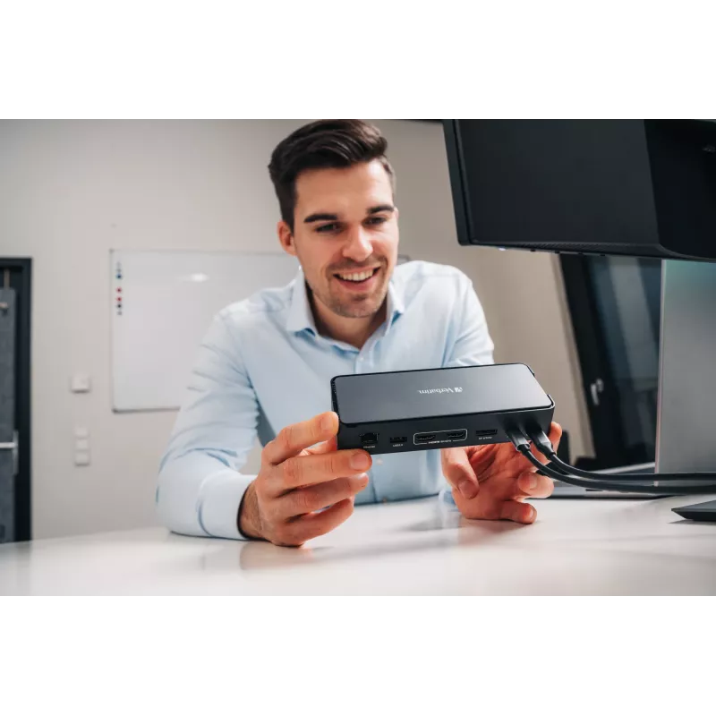 Stacja dokująca Verbatim CDS-15 przewodowa USB 3.2 Gen 1 (3.1 Gen 1) Type-C, czarno-szara