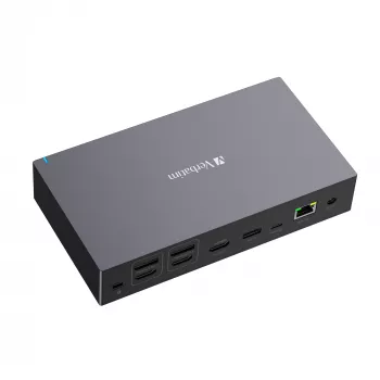 Verbatim CDS-17 Przewodowa stacja dokująca USB 3.2 Gen 1 (3.1 Gen 1) Type-C Czarny, Szary