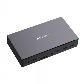 Verbatim CDS-17 Przewodowa stacja dokująca USB 3.2 Gen 1 (3.1 Gen 1) Type-C Czarny, Szary