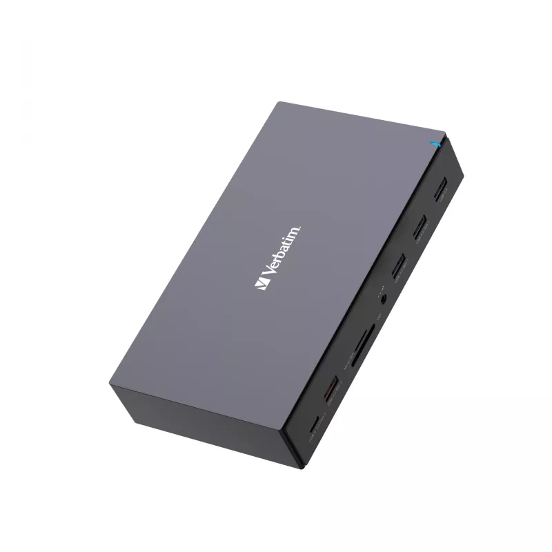 Verbatim CDS-17 Przewodowa stacja dokująca USB 3.2 Gen 1 (3.1 Gen 1) Type-C Czarny, Szary