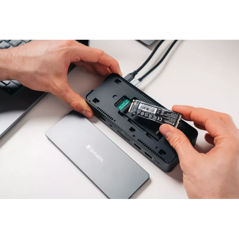 Verbatim CDS-15S Przewodowy USB 3.2 Gen 1 (3.1 Gen 1) Type-C Czarny, Szary