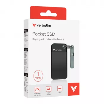 Verbatim Pocket SSD USB 3.2 Gen 2 1TB Czarny/Szary