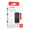 Verbatim Pocket SSD USB 3.2 Gen 2 1TB Czarny/Czerwony, 1 TB, USB Type-C, 3.2 Gen 2 (3.1 Gen 2), 1000 MB/s, 10 Gbit/s, Czarny, Czerwony