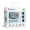 Ładowarka Verbatim GNC-35 GaN 35W z 1x USB-C PD 35W / 1x USB-A QC 3.0 (EU/UK/US)