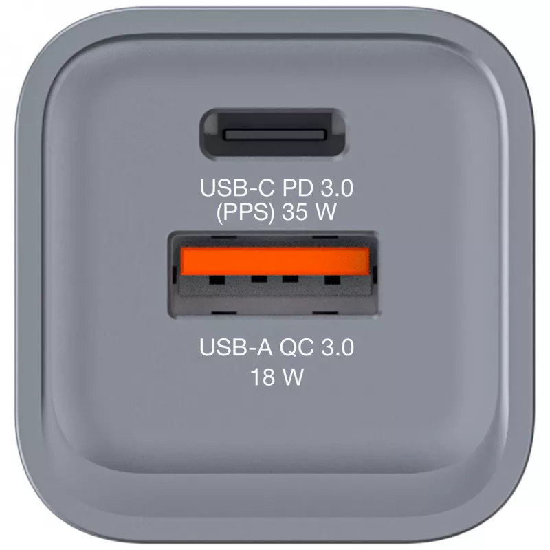Ładowarka Verbatim GNC-35 GaN 35W z 1x USB-C PD 35W / 1x USB-A QC 3.0 (EU/UK/US)