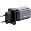 Ładowarka Verbatim GNC-35 GaN 35W z 1x USB-C PD 35W / 1x USB-A QC 3.0 (EU/UK/US)
