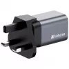 Ładowarka Verbatim GNC-35 GaN 35W z 1x USB-C PD 35W / 1x USB-A QC 3.0 (EU/UK/US)