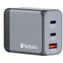 Verbatim GNC-65 GaN Charger 65W z 2 x USB-C PD 65W / 1 x USB-A QC 3.0 (EU/UK/US)