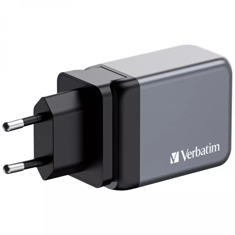 Verbatim GNC-65 GaN Charger 65W z 2 x USB-C PD 65W / 1 x USB-A QC 3.0 (EU/UK/US)