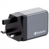 Verbatim GNC-65 GaN Charger 65W z 2 x USB-C PD 65W / 1 x USB-A QC 3.0 (EU/UK/US)