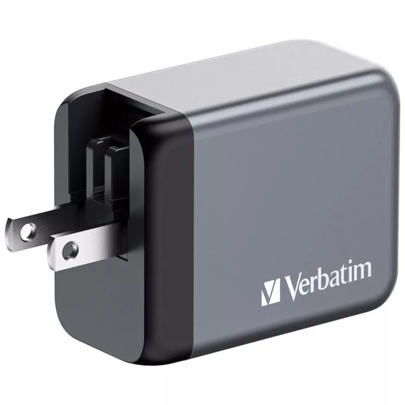 Verbatim GNC-65 GaN Charger 65W z 2 x USB-C PD 65W / 1 x USB-A QC 3.0 (EU/UK/US)