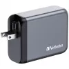 Ładowarka Verbatim GNC-100 GaN 100 W z 2x USB-C PD 100 W / 1x USB-C PD 65 W / 1x USB-A QC 3.0 (EU/UK/US)