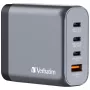Verbatim GNC-140 GaN Charger 140W z 2 x USB-C PD 140W / 1 x USB-C PD 20W / 1 x USB-A QC 3.0 (EU/UK/US)