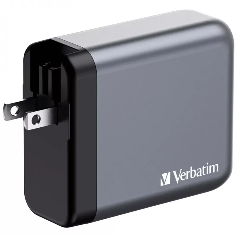 Verbatim GNC-140 GaN Charger 140W z 2 x USB-C PD 140W / 1 x USB-C PD 20W / 1 x USB-A QC 3.0 (EU/UK/US)