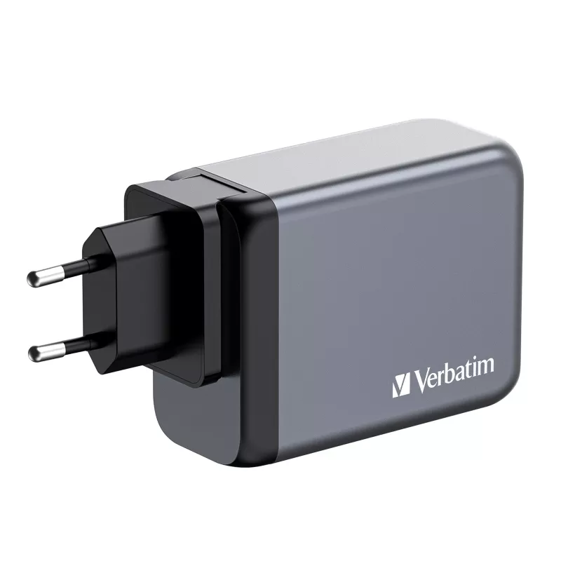 Verbatim GNC-200 Ładowarka GaN 200W z 2 x USB-C PD 100W / 1 x USB-C PD 65W / 1 x USB QC 3.0 (EU/UK/US)