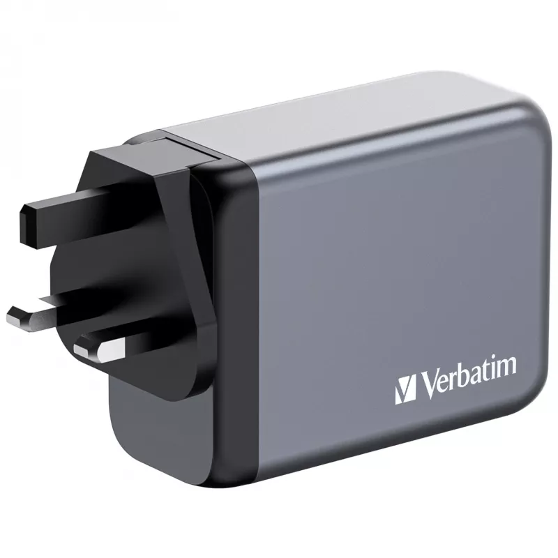 Verbatim GNC-200 Ładowarka GaN 200W z 2 x USB-C PD 100W / 1 x USB-C PD 65W / 1 x USB QC 3.0 (EU/UK/US)
