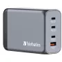 Ładowarka Verbatim GNC-240 GaN 240 W z 1 x USB-C 140 W / 1 x USB-C 100 W / 1 x USB-C 65 W / 1 x USB-A QC 3.0 (EU/UK/US)