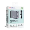 Ładowarka Verbatim GNC-240 GaN 240 W z 1 x USB-C 140 W / 1 x USB-C 100 W / 1 x USB-C 65 W / 1 x USB-A QC 3.0 (EU/UK/US)