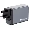 Ładowarka Verbatim GNC-240 GaN 240 W z 1 x USB-C 140 W / 1 x USB-C 100 W / 1 x USB-C 65 W / 1 x USB-A QC 3.0 (EU/UK/US)