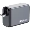 Ładowarka Verbatim GNC-240 GaN 240 W z 1 x USB-C 140 W / 1 x USB-C 100 W / 1 x USB-C 65 W / 1 x USB-A QC 3.0 (EU/UK/US)