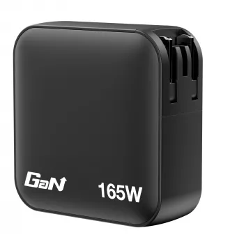 Verbatim Mini GaN Charger 165W 4 Port US plug z EU and UK adaptors