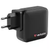 Verbatim Mini GaN Charger 165W 4 Port US plug z EU and UK adaptors