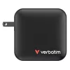 Verbatim Mini GaN Charger 165W 4 Port US plug z EU and UK adaptors